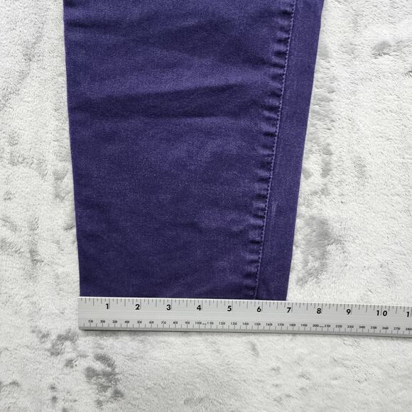 Gloria Vanderbilt Jeans Womens 14 Purple Cadence Ankle Grazer Mid Rise Crop - Picture 14 of 15
